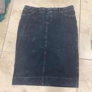 Hardtail denim pencil skirt